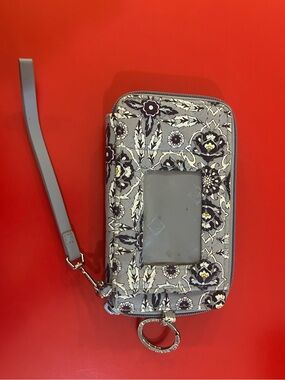 Vera Bradley Gray Floral Phone Wristlet Wallet - Gray